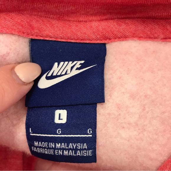 Nike Pink Pullover Half Zip Hooded Poncho - Picture 7 of 9